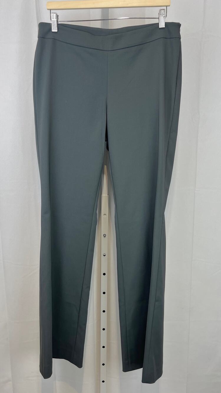 QL2 Quelledue Italy Flat Front Side Zip Pants Stretch Gray IT 50 US 14 16 XL